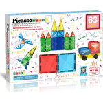 Happy Kiddo Picasso Tiles Diamond Series Magnetic Tiles set 63pcs building set