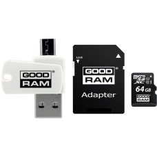 Goodram All in one  M1A4-0640R12 memory card 64 GB MicroSDXC Class 10 UHS-I +  The card reader