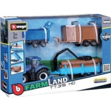 Noname Tractor Gift Set + 3 trailers 10cm BBURAGO