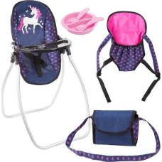 Bayer Accessory set with unicorn, doll accessories (dark blue / pink)