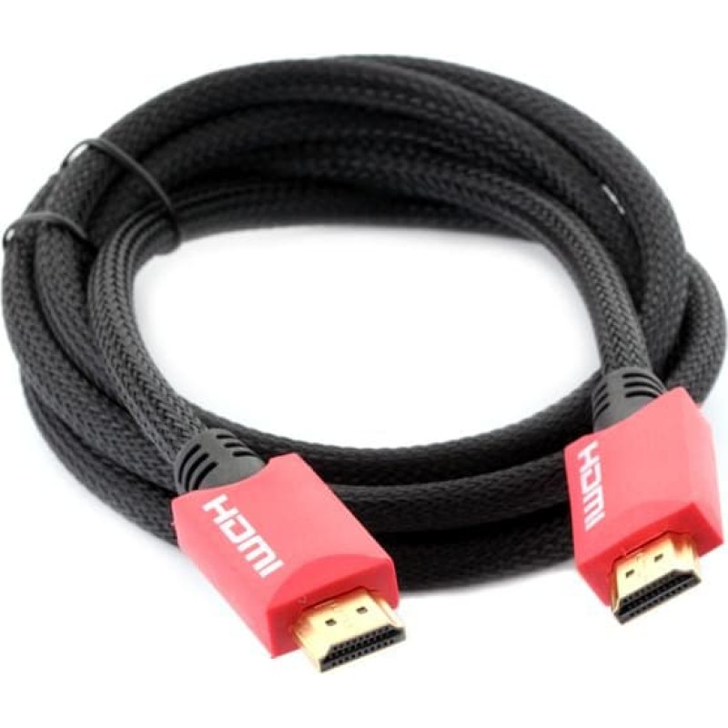 Conotech Kabel Conotech HDMI - HDMI 5m czarny czerwony (NS-005R)