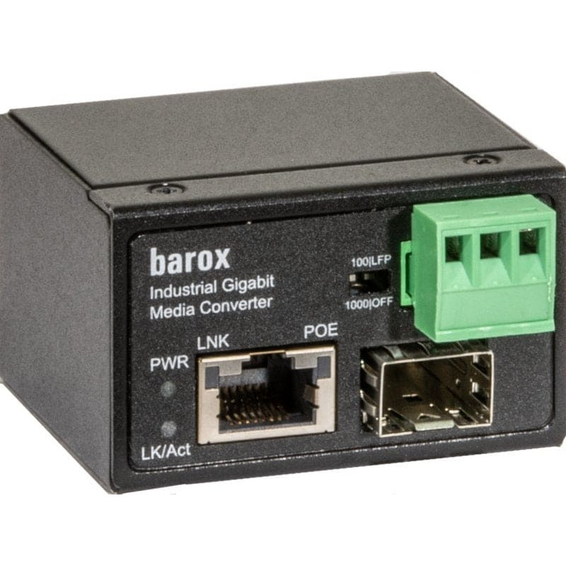 Barox PC-PMC101-GME konwerter sieciowy 1000 Mbit/s Czarny