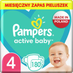 Pampers Pieluchy Active Baby 4, 9-14 kg, 180 szt. x2