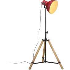 Vidaxl Lampa stojąca, 25 W, postarzany czerwony, 75x75x90-150 cm, E27