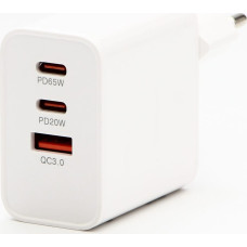 Powerton Zasilacz / sieciowy adapter 65W, 3 porty, USB-C, USB-A, 65W GaN Charger