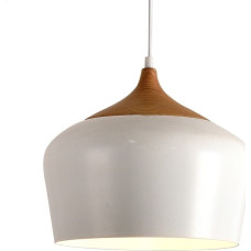 Platinet Lampa wisząca Platinet PLATINET PENDANT LAMP REJA P150322-L E27 METAL WHITE+WOOD 35x26 [44031]