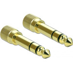 Delock Adapter AV Delock Jack 3.5mm - Jack 6.3mm złoty (65983)