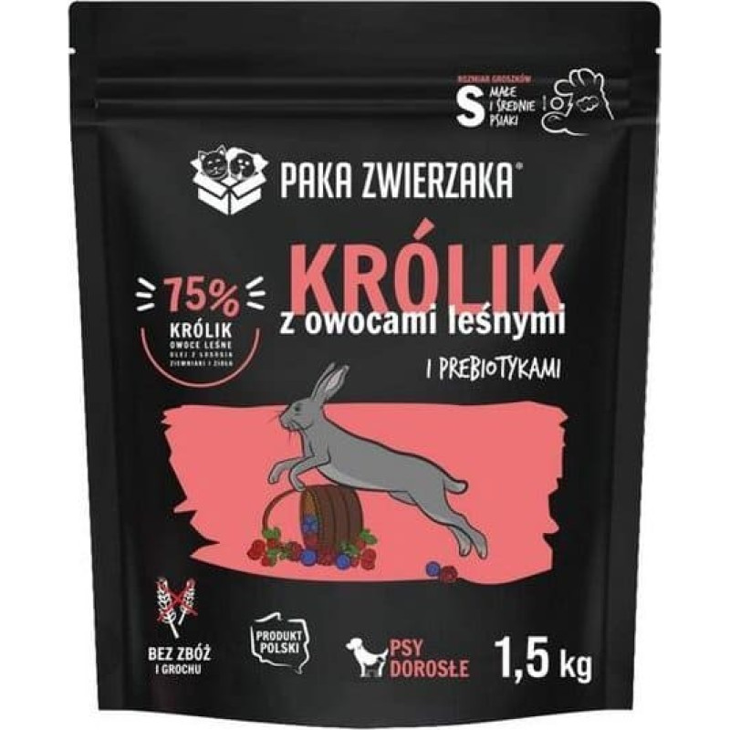 Paka Zwierzaka Paka Zwierzaka Karma Dla Psa Królik z Owocami Leśnymi S 1,5kg