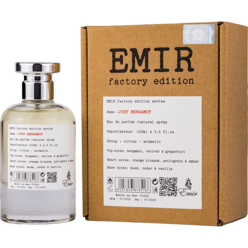 Alkotest EMIR Just Bergamot Factory Edition EDP spray 100ml