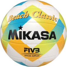 Mikasa Piłka siatkowa plażowa Mikasa Beach Classic biało-żółto-niebieska BV543C-VXA-LG 5