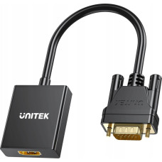 Unitek Adapter AV Unitek Unitek Adapter VGA na HDMI FullHD czarny 15cm