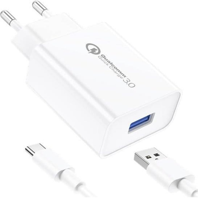 Foneng Ładowarka Foneng Ładowarka sieciowa Foneng EU13 + kabel USB do USB-C, 3A (biała)