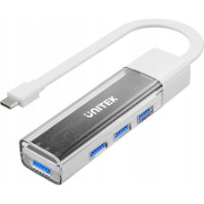 Unitek HUB USB Unitek Unitek hub dwukierunkowy USB C/USB A 5Gbps, 4x USB A biały