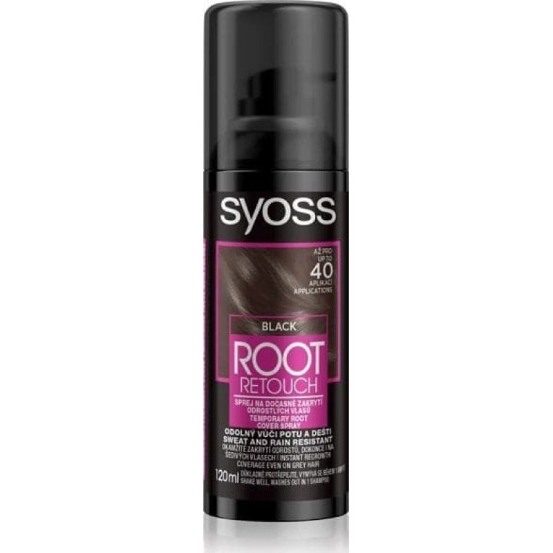 Syoss SYOSS Root Retoucher spray do maskowania odrostów Czarny 120ml