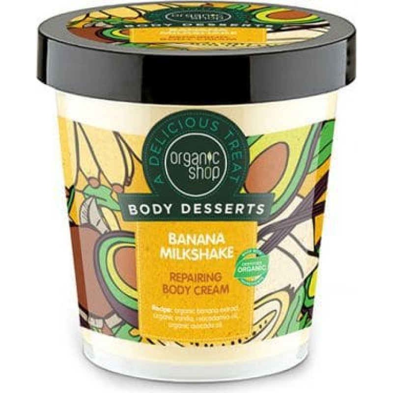 Organic Shop Body Desserts Banana Milkshake Body Cream Krem do ciała 450ml