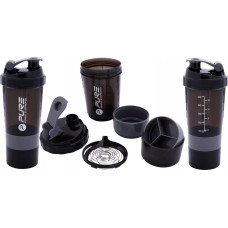 Victoria Sport BIDON FITNESS SHAKER 500ML BLACK/GREY PURE 2 IMPROVE