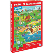 Wydawnictwo Jako Puzzle 70 elementów. Polska. Od Bałtyku do Tatr