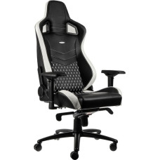 Noblechairs Fotel Noblechairs EPIC z prawdziwej skóry - czarny/biały/czerwony (GAGC-034)