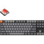 Keychron - K1 Max QMK/VIA Wireless Custom Mechanical Keyboard - Niskoprofilowa Bezprzewodowa Klawiatura Mechaniczna Białe Gateron Red