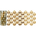 Christmas Decoration BOMBKA DEKORACYJNA PLASTIKOWA 6CM SET 35 SZT ZŁOTA