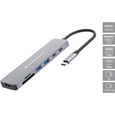 Conceptronic DONN28G stacja dokująca Przewodowa USB 3.2 Gen 1 (3.1 Gen 1) Type-C Szary