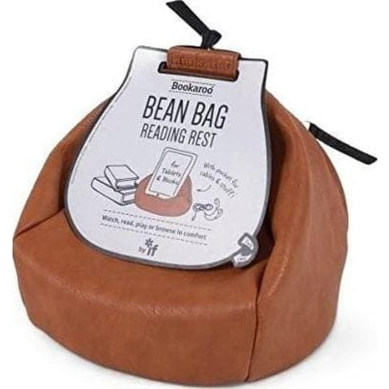 IF Bean Bag Pufa z kieszonką pod książkę/tablet brąz