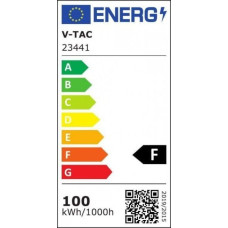 V-Tac Naświetlacz V-TAC Projektor LED V-TAC 100W 100Lm/W Przewód 1mb SAMSUNG CHIP Czarny VT-44104 6500K 8700lm 5 Lat Gwarancji