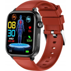 Rubicon Smartwatch Rubicon SmartWatch Rubicon RNCF33 czarny czerwony rozmowy glukoza termometr .