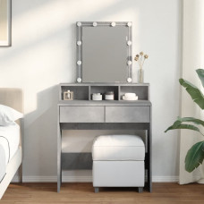 Vidaxl Toaletka z oświetleniem LED, szarość betonu, 80x41x144,5 cm