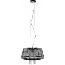 Italux Lampa wisząca Italux Italux Benjamin MDM1895-1BK Lampa wisząca zwis 1x40W E14 chrom/czarna