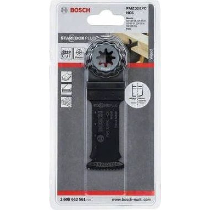 Bosch brzeszczot do cięcia wgłębnego PAIZ 32 EPC, drewno, 60x32mm (2608662561)