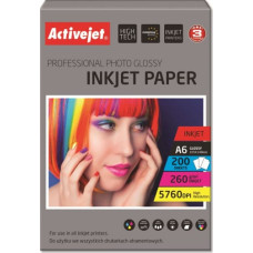 Activejet Papier fotograficzny do drukarki A6 (AP6260GR200)