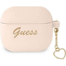 Guess Etui Guess GUA3LSCHSP Apple AirPods 3 cover różowy/pink Silicone Charm Collection