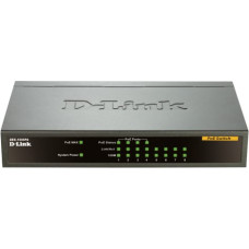 D-Link DES-1008PA network switch Unmanaged Fast Ethernet (10/100) Power over Ethernet (PoE) Black