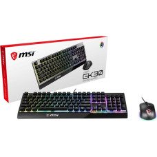 MSI Vigor GK30 Combo USB QWERTY Keyboard + Mouse GM11 Black