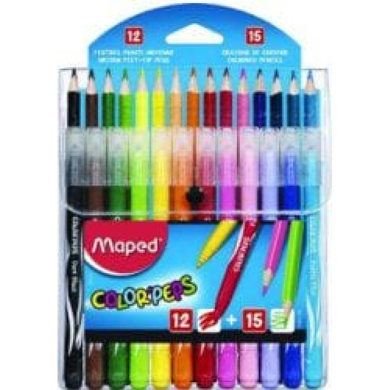 Maped Zestaw Colorpeps kredki15 kol + flamastry 12 kol (241369)