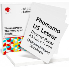 Phomemo Papier Termiczny Kartki Biały Ryza Letter 216mm 200 szt. do Phomemo M832 / Q22-ZD2-RMSG10-LTR