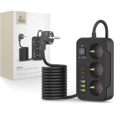 Tech-Protect Listwa zasilająca Tech-Protect TECH-PROTECT PC3X6 POWER SOCKET 3 USB & 3 TYPE-C & 3 SOCKET 200CM BLACK