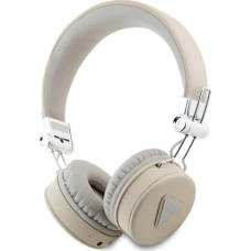 Guess Słuchawki Guess Guess Bluetooth on-ear headphones ENC GUBH70PGTSPSE beige/beige Grained Classic Round Shape