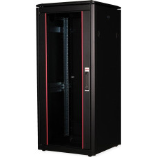 Roline Szafa Roline ROLINE Netzwerkschrank Pro 48,26cm 19Zoll 26 HE 600x600 BxT Glast�r schwarz