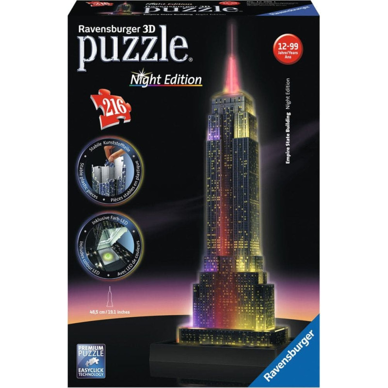 Ravensburger 3D Empire State Building nocą 216 - 125661