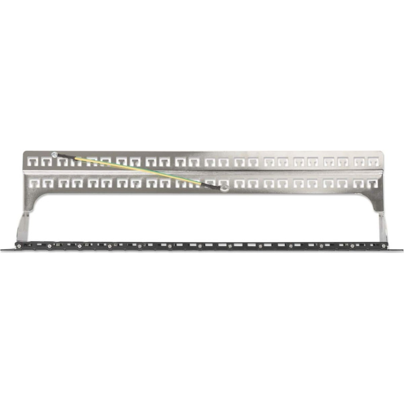 Intellinet Network Solutions INTELLINET 48-Port Patchpanel geschirmt und unbest�ckt 1 HE Leerpanel zur 48,26 cm 19-Zoll-Rackmontage f�r Keystone-Jacks schwarz