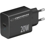 Esperanza Ładowarka Esperanza EZC104K Esperanza ładowarka sieciowa 20w usb-c pd czarna