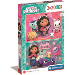 Clementoni CLE puzzle 2x20 SuperKolor Domek Gabby 24802