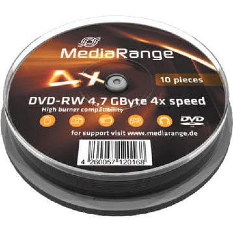 Mediarange DVD-RW 4.7 GB 4x 10 sztuk (MR450)