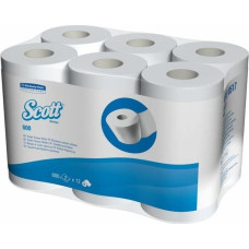 Scott Kimberly-Clark Scott Essential - Papier toaletowy w małych rolkach, 2 warstwy, biały - 600 odcinków