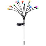 Saska Garden LAMPA SOLARNA TAŃCZĄCE NA WIETRZE KULECZKI KOLOROWE 12 LED 72CM