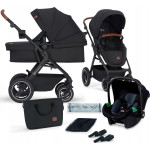 Kinderkraft Wózek KinderKraft Universalus vežimėlis Kinderkraft B-Tour 3in1 Mink Pro, Black