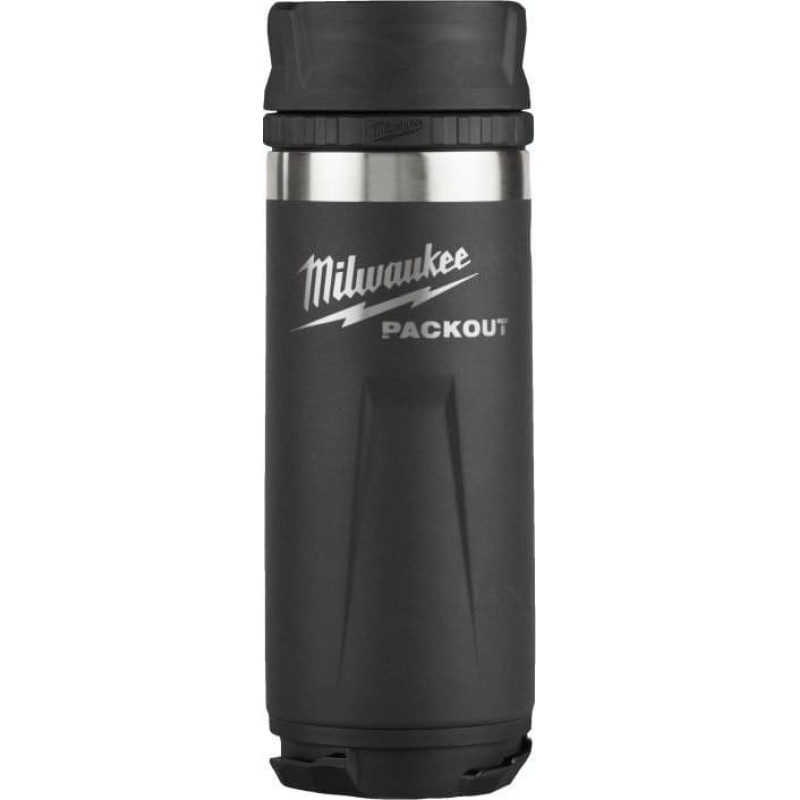 Milwaukee PACKOUT THERMAL BOTTLE 532ml BLACK WITH LID