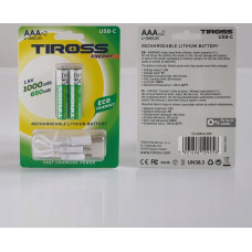 Tiross RECHARGEABLE BATTERY R03 AAA 2pcs